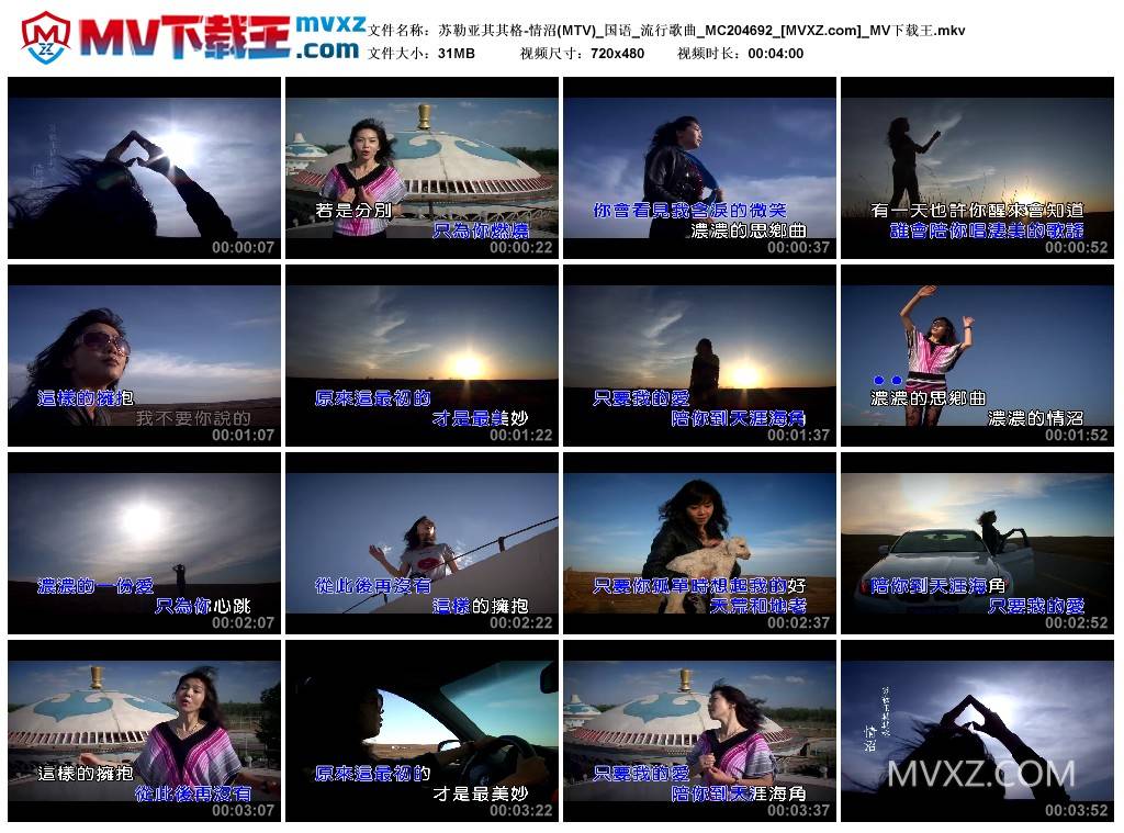 苏勒亚其其格-情沼(MTV)_国语_流行歌曲_MC204692